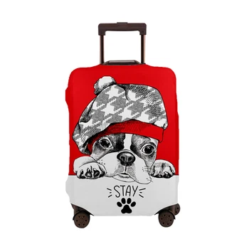 Дорожный чехол с 3D Принтом маленькой зверушки Собаки Подходит для 18-32-дюймовой Багажной тележки, Чехол для Пыленепроницаемой Защиты багажа, Чехол