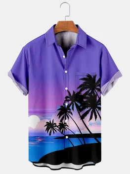 2023 Новая мужская футболка с 3D-принтом, топы с изображением деревьев, одежда оверсайз, футболки