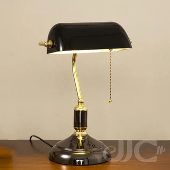 Jjc Черный настольный светильник в европейском Стиле Ретро Офисная настольная лампа Бронзовое украшение гостиной Спальни Прикроватная настольная лампа