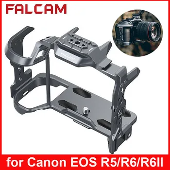 FALCAM F22 & F38 Быстроразъемная Камера Cage Rig для Canon EOS R5/R6/R6II V2 2634A R5C Алюминиевый Защитный чехол с Креплением для холодного башмака