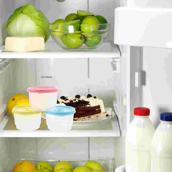 12 шт., Контейнеры для хранения продуктов в холодильнике, Крышки, Круглая Пластиковая маленькая морозильная коробка
