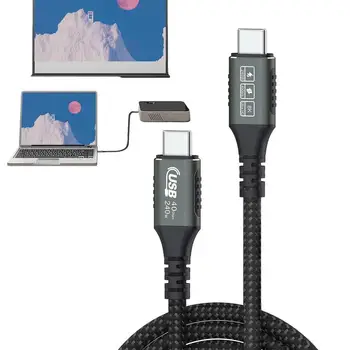 Двухсторонний кабель Type C, Проекционное зарядное устройство, Двухголовый шнур для передачи данных, универсальные соединительные материалы для передачи видео.