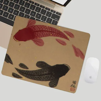 Мышь Koi Fish Yin Yang для компьютерных столов, коврик для игрового стола, Коврик для клавиатуры Mause Pad, Игровой коврик для геймера, Мини-ковер