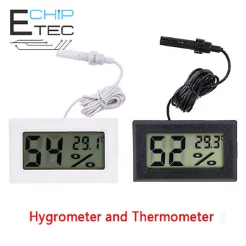2шт Мини-удобный цифровой ЖК-термометр с датчиком влажности, гигрометр, холодильник, аквариумный монитор, дисплей, датчик влажности