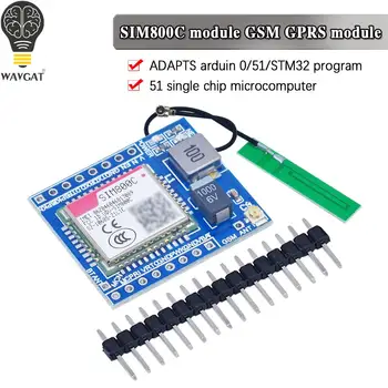 SIM800C GSM GPRS Модуль 5 В/3,3 В TTL Плата разработки IPEX С Bluetooth и TTS Для Arduino STM32 C51