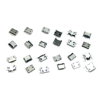 60 шт./лот, 5-контактный разъем SMT-розетки, Micro USB Type B, женское размещение, 12 Моделей, разъем SMD DIP-розетки