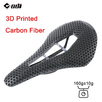 ODI Углеродное Волокно 3D Печатное Велосипедное Седло 143 мм, Ультралегкая и Дышащая Велосипедная Подушка для Горного Велосипеда, Мягкое Сиденье для Дорожного Велосипеда /MTB