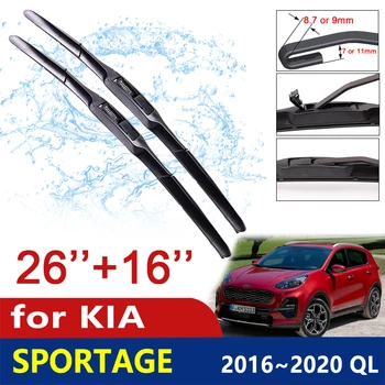 Автомобильный Стеклоочиститель Ветрового стекла для Kia Sportage 2016 2017 2018 2019 2020 QL, лезвие для стеклоочистителей, Автомобильные Аксессуары, наклейки
