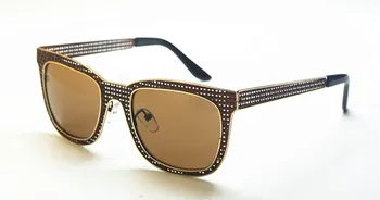 Ретро модные черные солнцезащитные очки с металлической полной оправой Для наружных Солнцезащитных Очков Мужчины Женщины Rx able Anti UV400