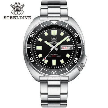 STEELDIVE 2021 Новое Поступление Captain Willard Watch NH36 Diver Watches Сапфировые механические часы Мужские Автоматические Наручные часы