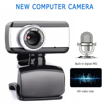 480P Веб-камера HD Zoom Веб-камера С микрофоном USB 2.0 Веб-камера + Микрофон CMOS-сенсор Без Драйвера Веб-камера Для настольного компьютера/Ноутбука/ПК/