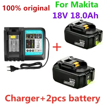 18V18Ah аккумулятор 18000mah литий-ионный аккумулятор Заменить аккумулятор питания для MAKITA BL1880 BL1860 BL1830батарея + зарядное устройство 3A