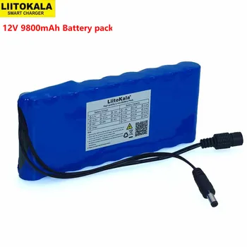 Liitokala 12 v 9,8Ah 9800 Mah 18650 Аккумуляторная батарея 12,6 V Плата защиты CCTV Монитор резервное питание от аккумулятора