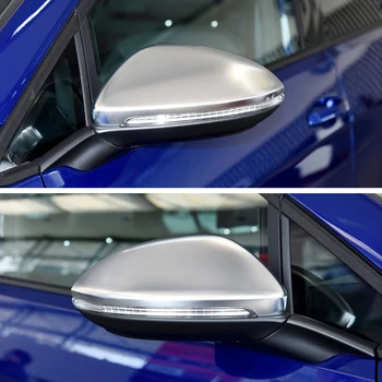 Матовая Хромированная крышка зеркала заднего вида Серебристый корпус крышки бокового зеркала заднего вида для Volkswagen VW Golf 6 MK6 Touran