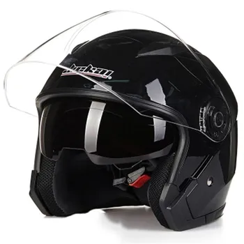 Мотоциклетный шлем с двойными линзами, 3/4 половины шлема, шлем для электромобилей, JK-512, шлемы, гоночный шлем для мотоциклов