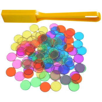 Магнитные палочки для детей, прозрачный диск, учебные пособия, детские развивающие игрушки, Сортировка круглых фишек, магнитные палочки-жезлы