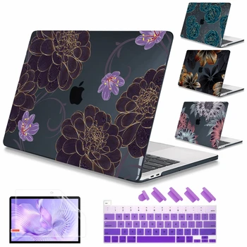 Элегантные цветы Совместимы с 2022 2021 2020 MacBook Air 15 M2 13 чехол M1 A2337 A2179 A1932 A2681 Pro 13 14 16 2023 M2 A2338