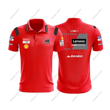 Новинка Для Ducati CORSE 2023 GP, мужская рубашка Поло, футболка для супербайка, Спортивная гоночная команда, летняя Дышащая, Не выцветает