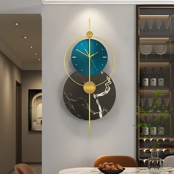 Роскошные Настенные часы для гостиной, Большой Размер, Бесшумный Настенный Кварцевый Часовой механизм, Графический Цифровой Reloj Para Pared Home Design Mzy