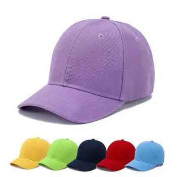Детская Бейсболка для девочек и мальчиков, весенне-летние солнцезащитные шляпы, студенческие однотонные кепки с козырьком, модная шляпа-снэпбэк