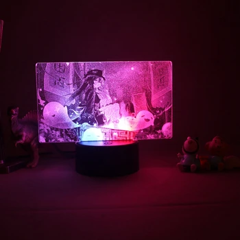 Игра Genshin Impact HUTAO Лампа ANMIT USB Неоновая Вывеска Ночник Комнатный Светодиодный Для Украшения Спальни Декор Светодиодная Панель Светильники Подарки Для Мальчиков