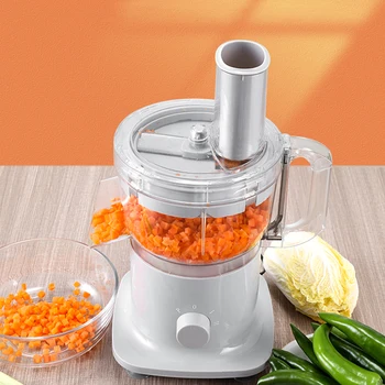 Электрическая машина для нарезки фруктов и овощей, Коммерческая многофункциональная машина для нарезки моркови, огурцов, картофеля, Арбуза с 5 лезвиями