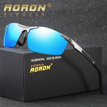 Новые солнцезащитные очки AORON, мужские солнцезащитные очки для водителей с поляризацией Tide, Очки для вождения UV400