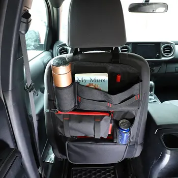 для Toyota Tacoma 2016-21 Тканевый черный автомобильный органайзер, сумка для хранения на спинке сиденья, Многофункциональный карман для хранения автомобильных аксессуаров