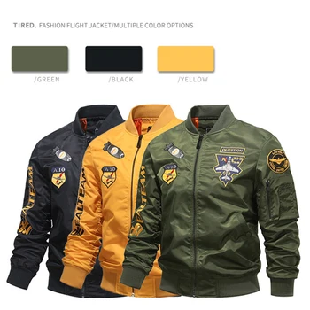 Спортивная базовая куртка-бомбер с вышивкой пилота ВВС, мужское парное пальто, корейская версия, трендовая уличная одежда, бейсбольное пальто большого размера