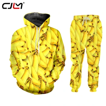CJLM 3D Мужская майка с фруктами и бананами, костюм из 2 предметов, рубашка с 3D принтом, жилет с капюшоном, Рубашки, Шорты, комплекты, Летний стиль, Спортивный костюм Унисекс на Заказ