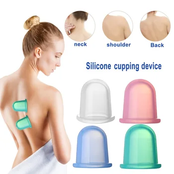 Многоцветная Баночная чашка для массажа тела, Вакуумная Силиконовая чашка для снятия боли с мешком, Меридиональная терапия, Здравоохранение, Антицеллюлитный