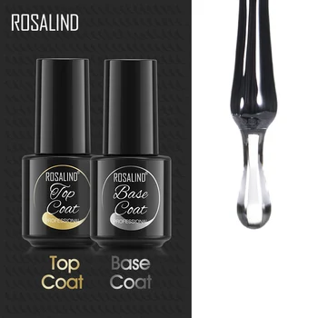 Набор гель-лаков ROSALIND Base & Top Coat, Впитывающийся Прозрачный Гель-лак Для ногтей, Полупостоянный Функциональный Лак для ногтей, грунтовка