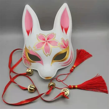 Японская маска лисы На Хэллоуин, Косплей, Маски Кролика, Танцевальный Маскарад, Фестивальный костюм, реквизит для мальчиков и девочек