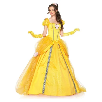 Костюм Принцессы на Хэллоуин, платье Красавицы для взрослых, платье Красавицы из аниме 