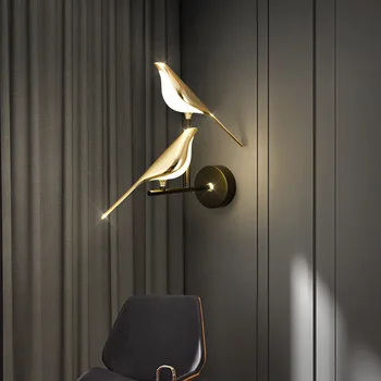 Дизайнерский настенный светильник Bird Creative Sconce для прихожей, спальни