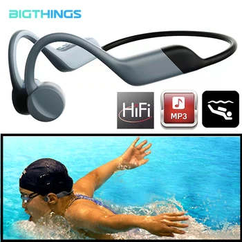 Наушники с костной проводимостью для плавания, беспроводные наушники, 32 ГБ MP3-плеер, IP68, Водонепроницаемые, для плавания, 20 м, для дайвинга, Bluetooth-гарнитура