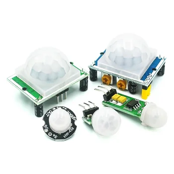 HC-SR501 Регулировка ИК-пироэлектрического инфракрасного датчика движения PIR Модуль детектора для Arduino для Raspberry Pi Комплекты + чехол