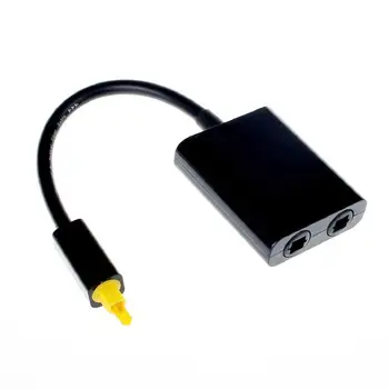 Цифровой Оптический Аудиоразветвитель SPDIF 2-Полосный Адаптер Toslink Splitter 1 вход 2 Выхода SPDIF Разветвитель Оптического кабеля Концентратор для CD DVD