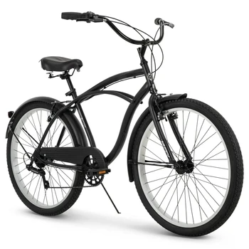 26-дюймовый 7-ступенчатый велосипед Cruiser для Мужчин, черный