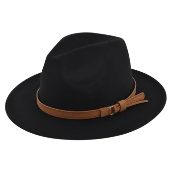 Роскошные замшевые Фетровые шляпы для женщин, Мужская фетровая шляпа, осенне-зимняя кепка, мужские простые женские кепки с широкими полями, Модная джазовая кепка