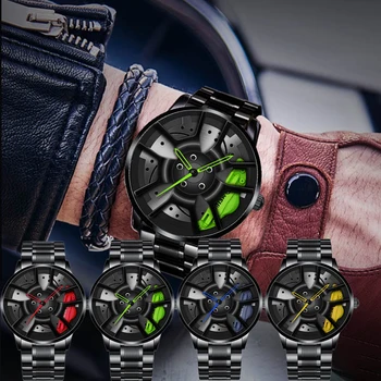 Хип-хоп Часы Модный бренд часы Мужские Усовершенствованный дизайн Seiko Кварцевые наручные часы из нержавеющей стали Часы роскошный подарок мужские часы