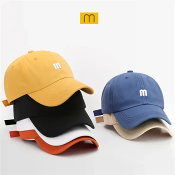 Бейсбольная кепка с буквой M, Хлопковая Кепка Snapback, Уличные Летние шляпы в стиле хип-Хоп для женщин и Кепки S для мужчин, Регулируемая повседневная Кепка