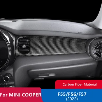 Для MINI Cooper F55 F56 F57 Декоративная Крышка Приборной панели Салона Автомобиля F56 Аксессуары Из Углеродного Волокна Для Защиты Приборной панели F55