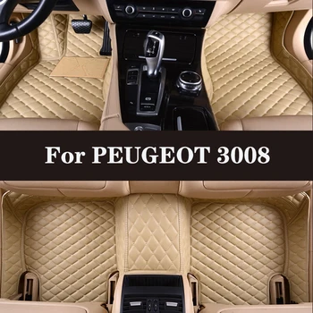 Автомобильный коврик HLFNTF Full surround на заказ для PEUGEOT 3008 2013-2019, автомобильные запчасти, автомобильные аксессуары, автомобильный интерьер