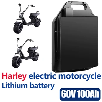 Водонепроницаемый Литиевый Аккумулятор Электромобиля Harley 60V 100ah для Двухколесного Складного Электрического Скутера Citycoco Велосипед+Бесплатная Доставка