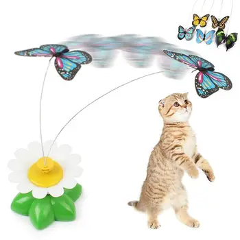 [Готовый запас] Интерактивная игрушка для кошек Автоматическая Вращающаяся Летающая бабочка Электрическая Колибри Летающая вращающаяся бабочка