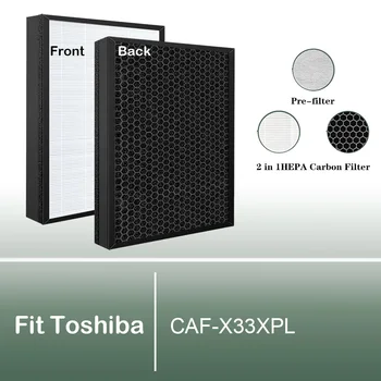Для Очистителя воздуха Toshiba CAF-X33XPL Замена 2-Дюймового Комбинированного фильтра HEPA Carbon