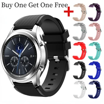 Купите Один и получите один бесплатно Для Samsung Galaxy Watch 3/Gear S3/S3 Frontier/Huawei Watch 3/3 Pro/GT/GT 2/Amazfit GTR 22 мм Силиконовый ремешок
