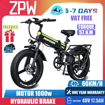 ZPW H20pro Для взрослых EBike 1000 Вт 48 В 17.5AH Электрический Велосипед Горные Снежные Мотоциклы 20 дюймов Внедорожный Складной Электрический Велосипед