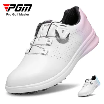 Женская обувь для гольфа PGM, водонепроницаемые противоскользящие женские легкие мягкие дышащие кроссовки, Женская спортивная обувь с ремешком на ручке XZ255